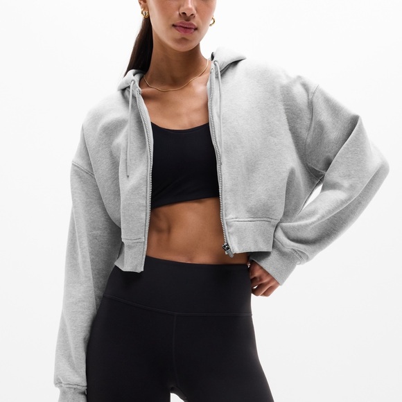 ATHLETA Forever Fleece Crop Full Zip — XL - Picture 7 of 8